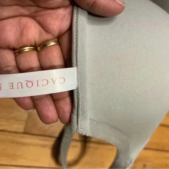 cacique bra Size 42H Gray Padded Gold Latch Lightly Lined T-shirt - Picture 5 of 8